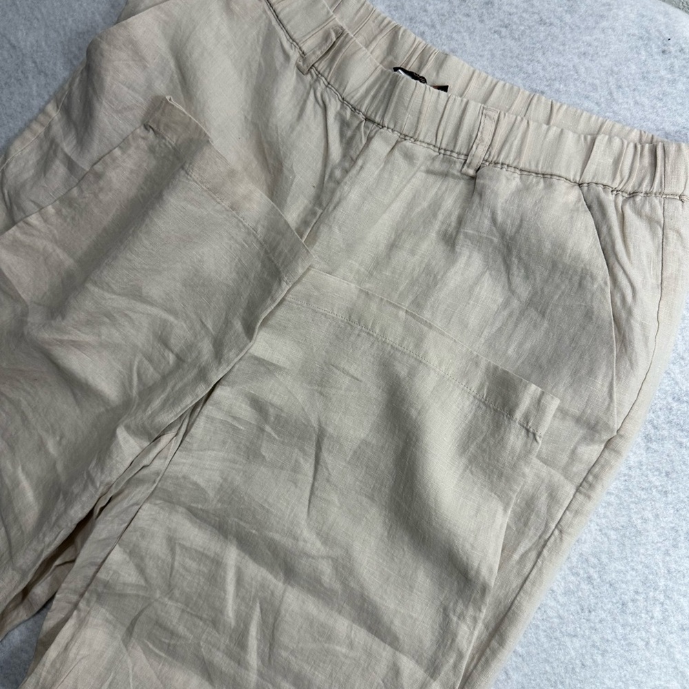 Quince 100% European Linen Tapered Ankle Pants In Sand Size Large NEW NWT - Picture 9 of 9
